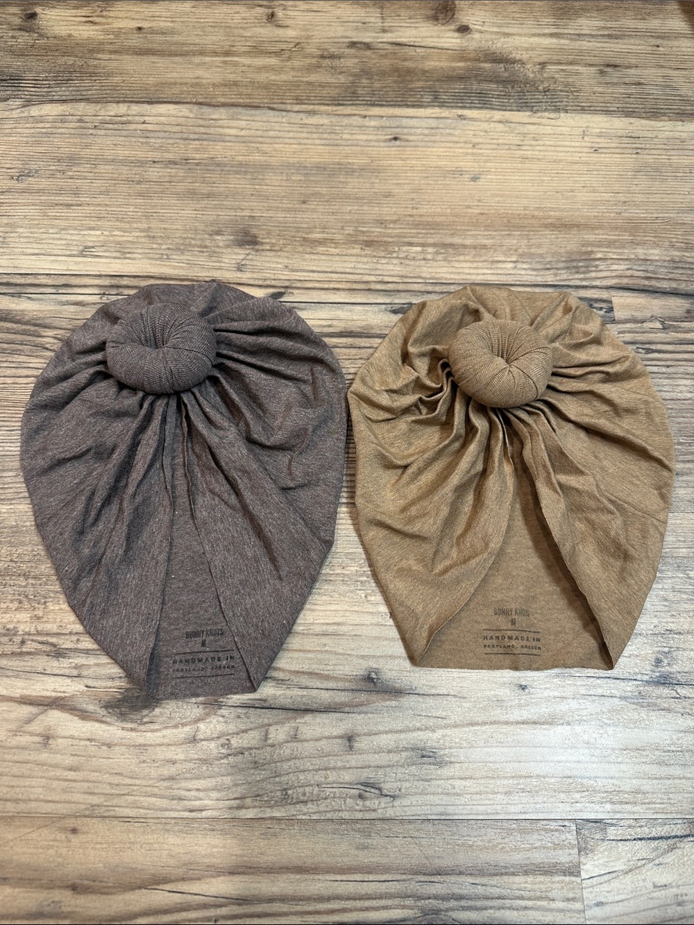 BUNNY KNOTS Turban - Brown & Tan